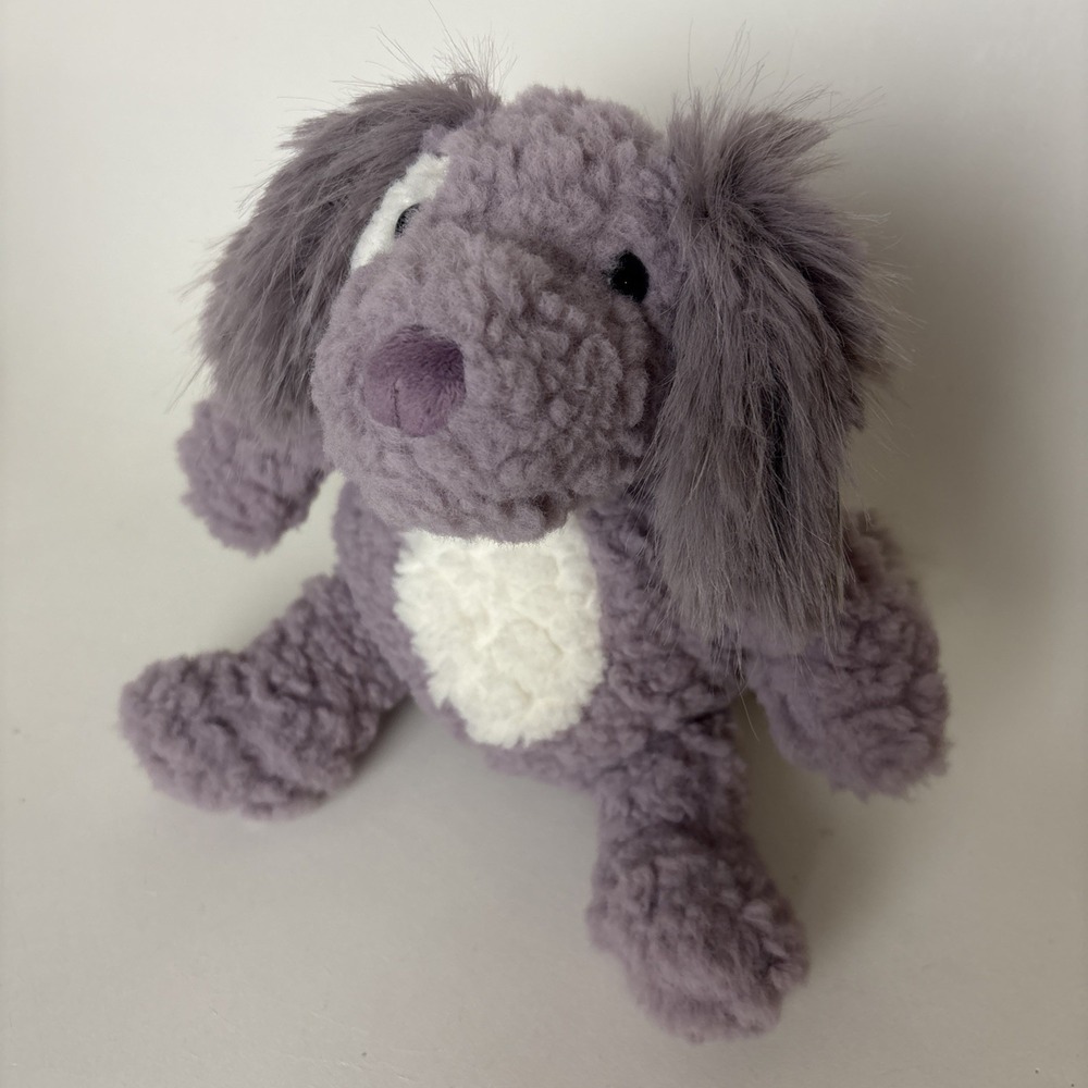 Mary Meyer Purple Fab Fuzz Wag Puppy Dog Plush Lovey Stuffed Animal 12" lavender